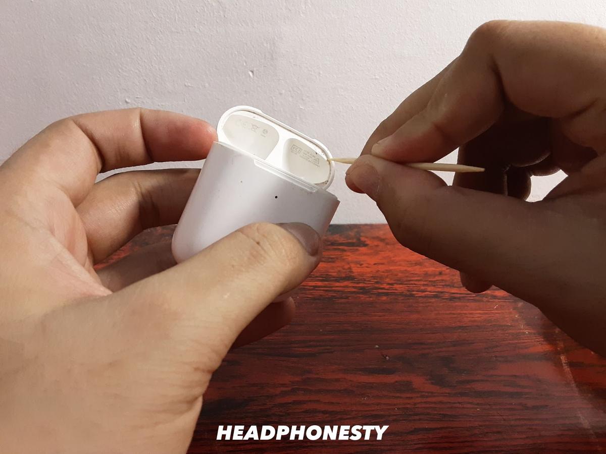 one airpod not charging in case