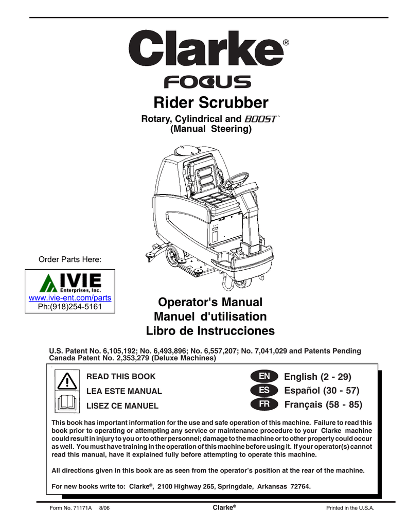 clarke focus ii manual