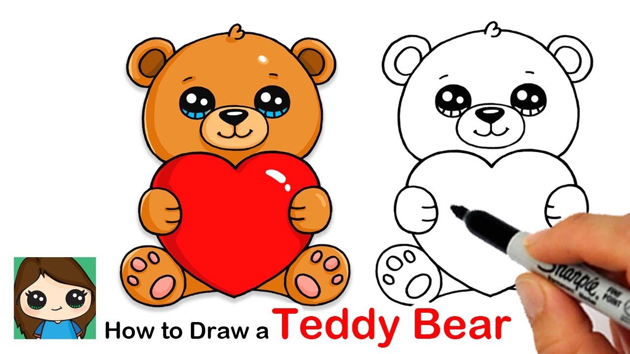 teddy bear pic drawing