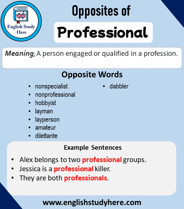 antonyms of professional