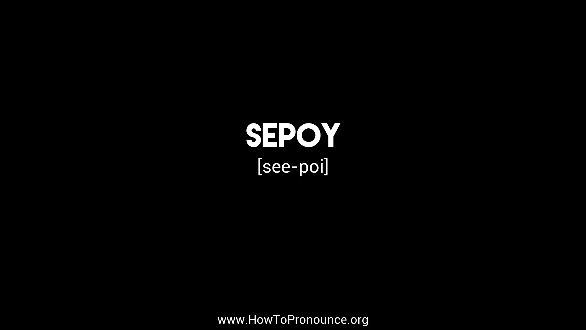 sepoy pronunciation