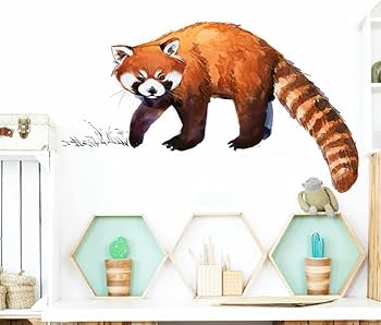 red panda wall stickers