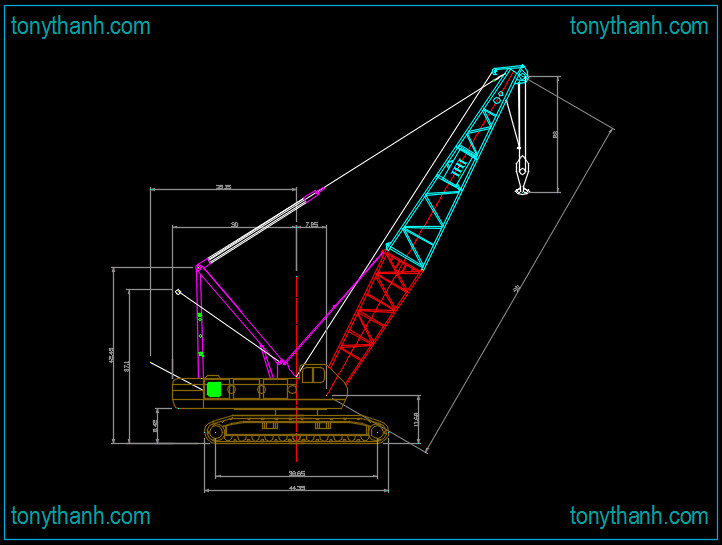 crawler crane dwg