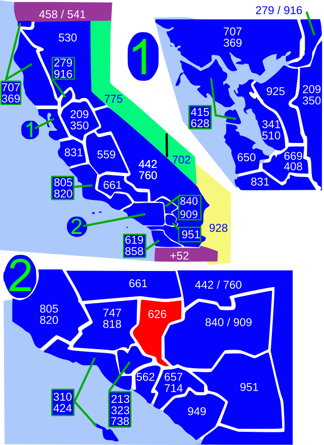 area code 626 location