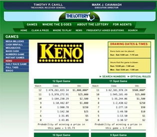 can you check keno online