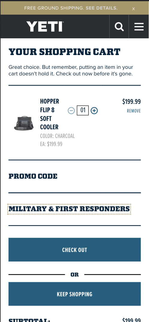 yeti free shipping coupon