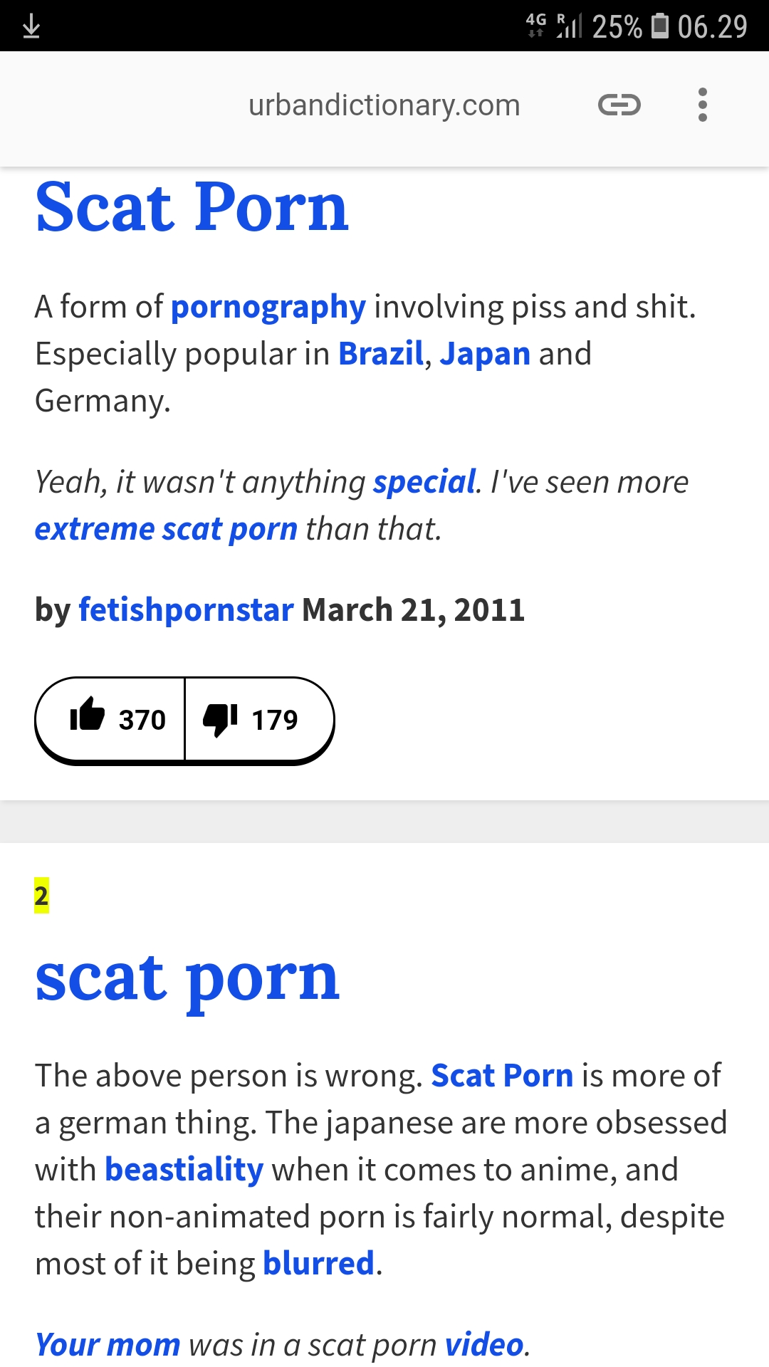 scat porn meaning