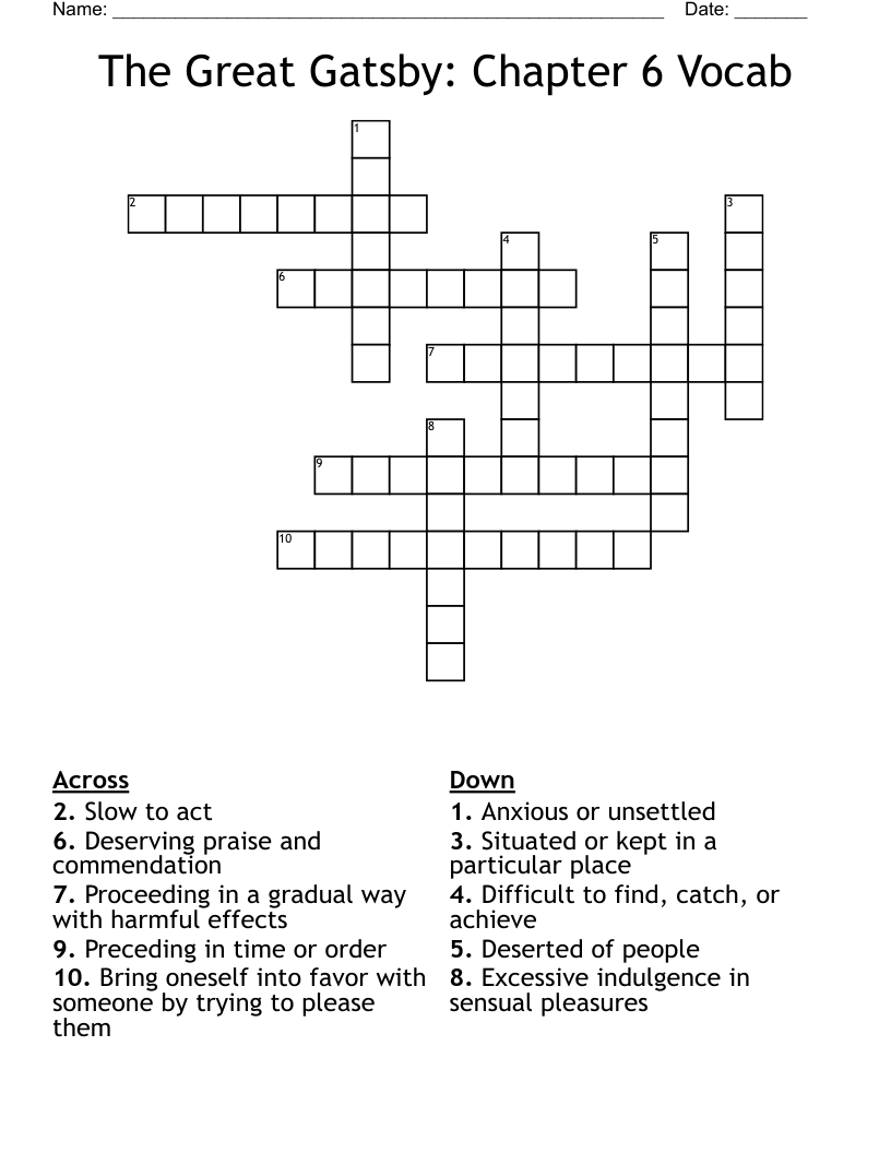 period of excessive indulgence crossword