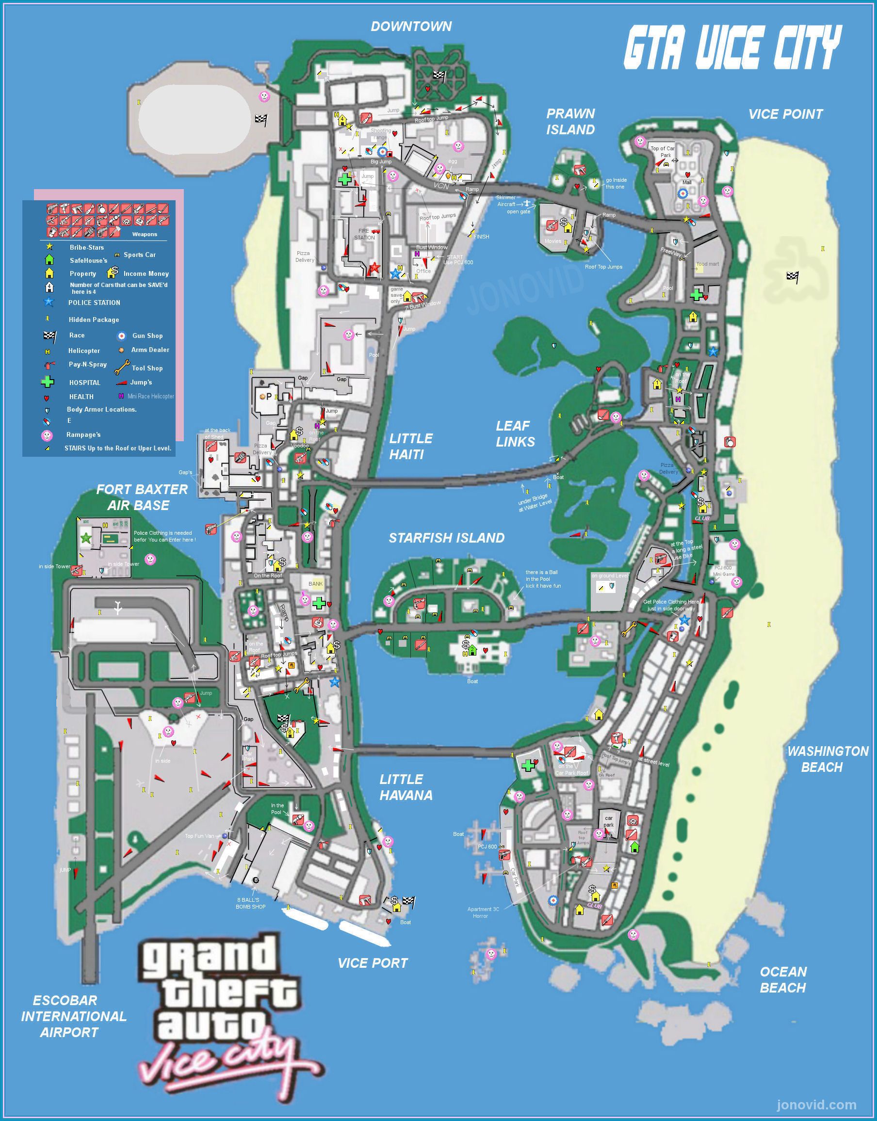 grand theft auto vice city map