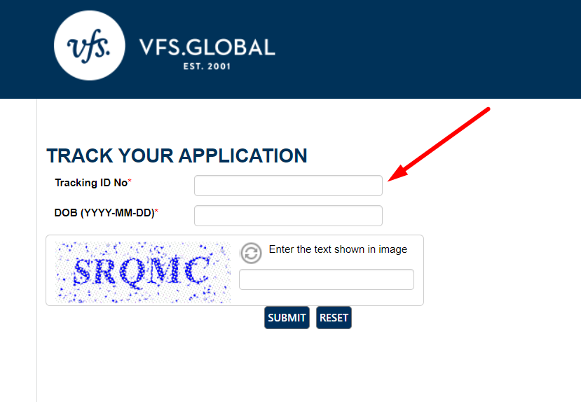 france visa tracking vfs global