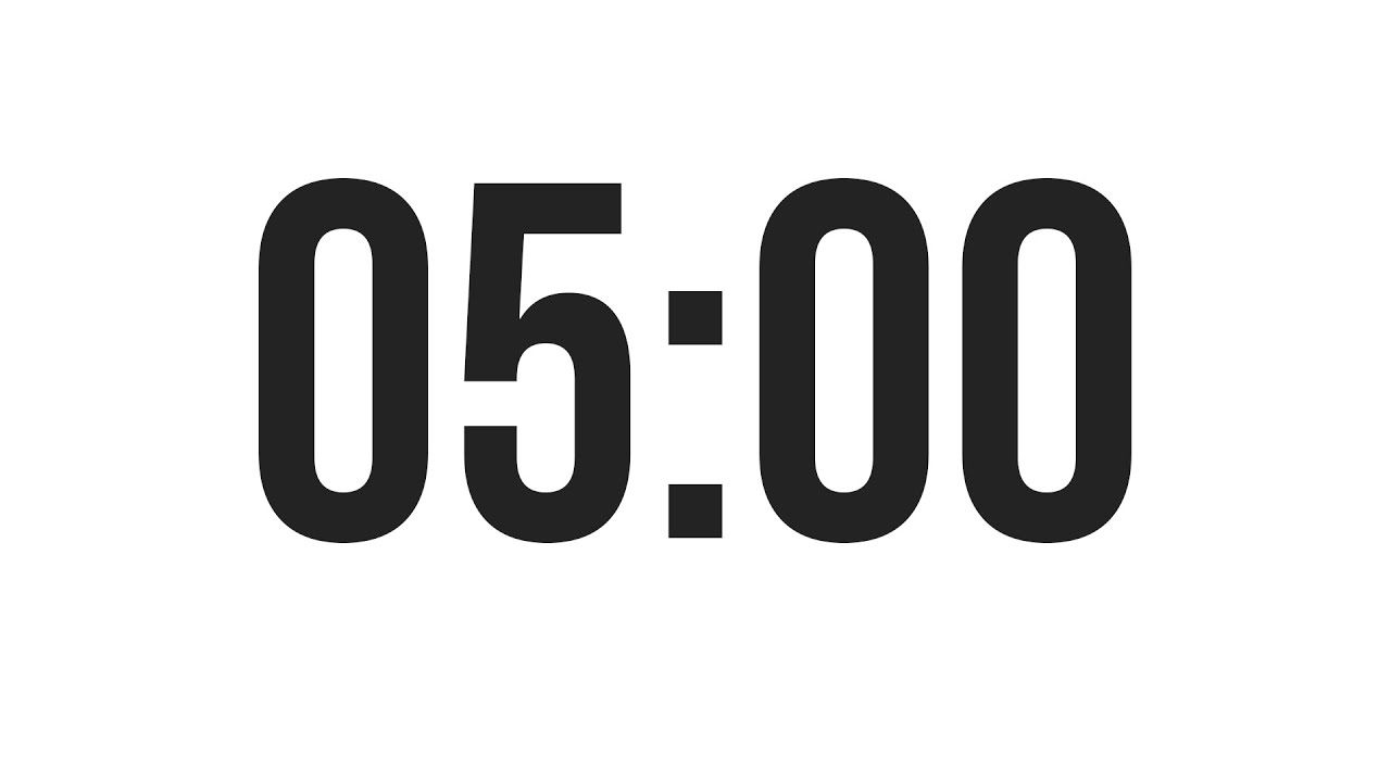 5 minute timer countdown