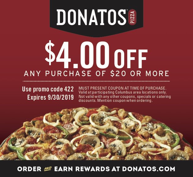 donatos promo code