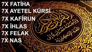 fatiha ayetel kürsi kafirun ihlas felak nas