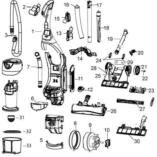 shark navigator vacuum parts list