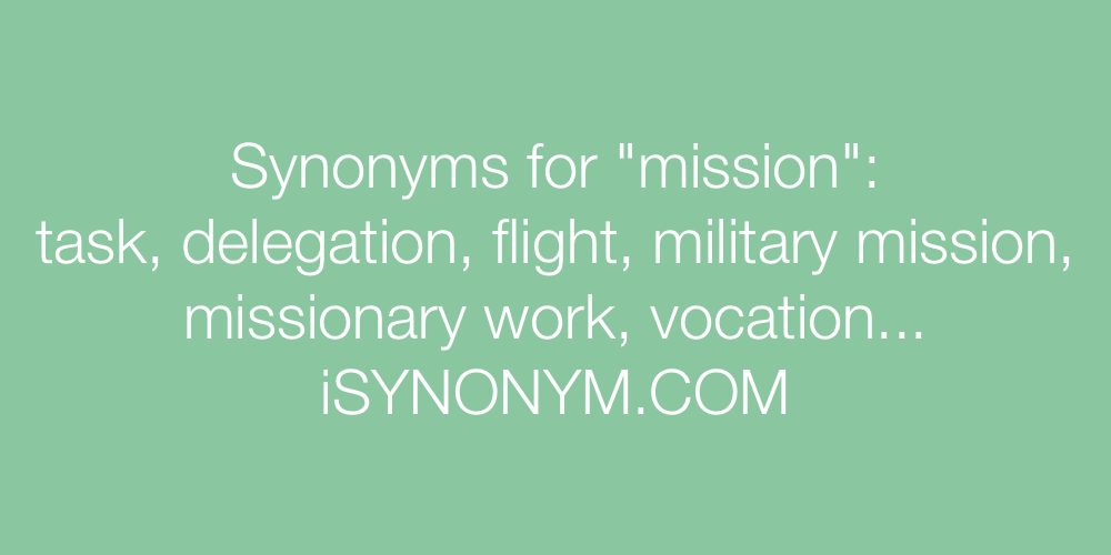 mission synonym