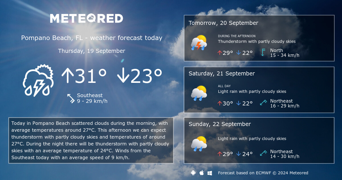 pompano beach 15 day forecast