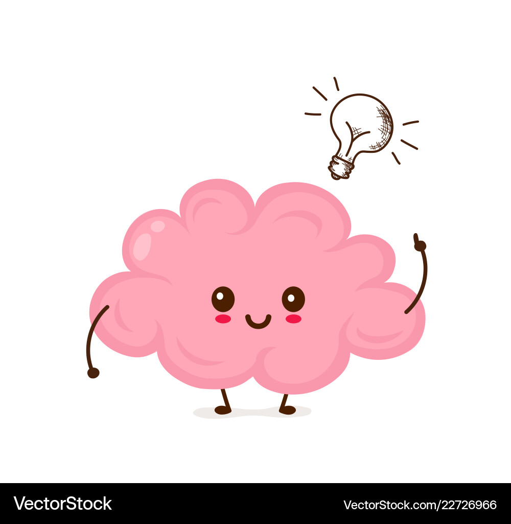 cute brain clipart