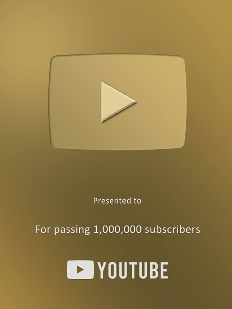 how much is 1 million subscribers on youtube