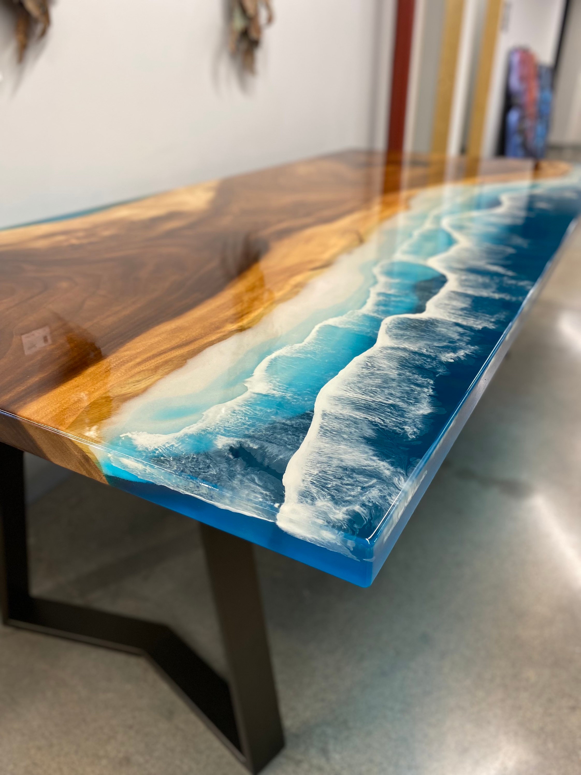 epoxy resin ocean table