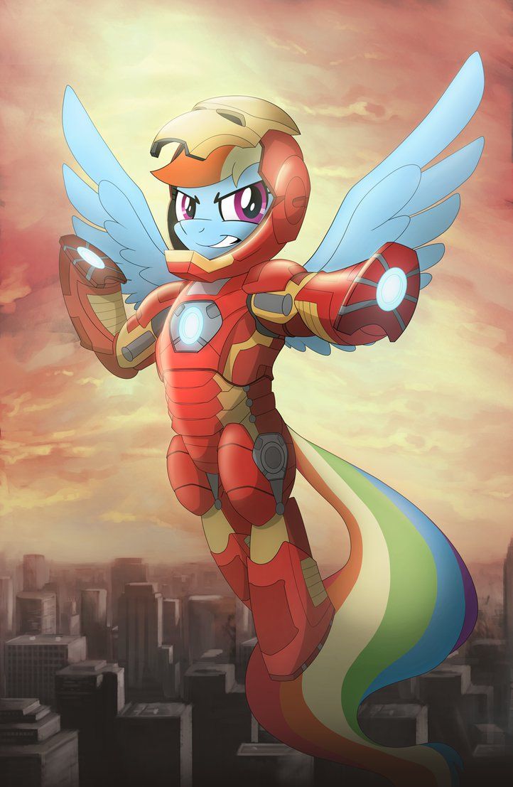 rainbow dash iron man