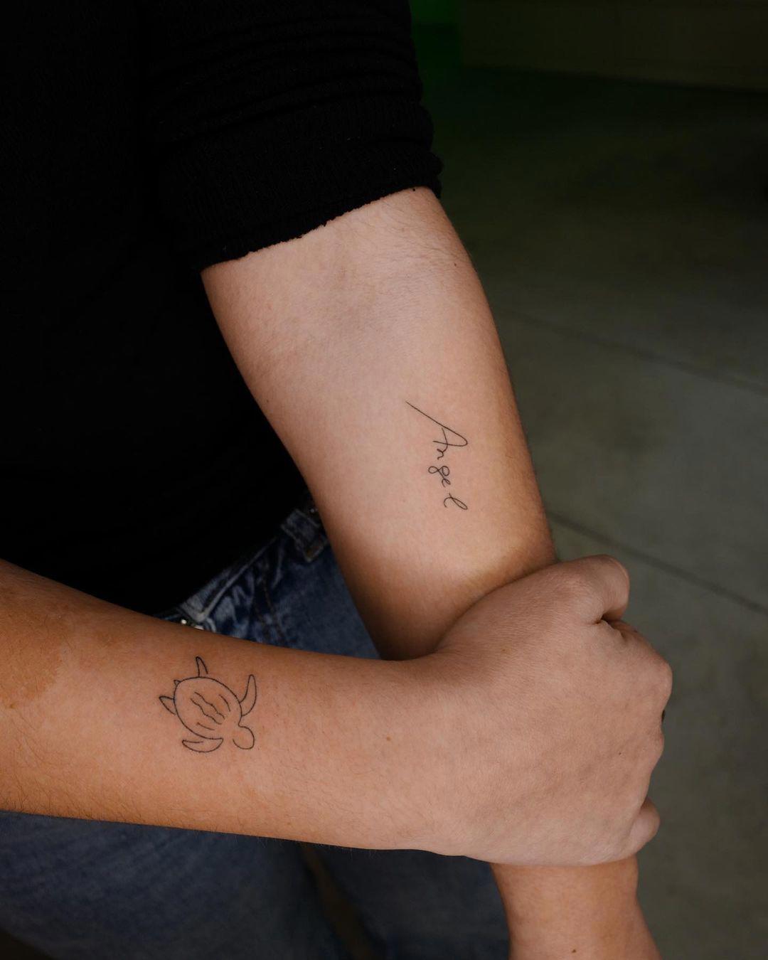 muñeca tatuajes de nombres de hijos