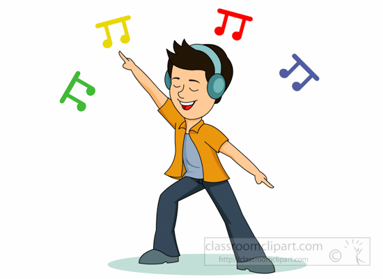 dancing to music clipart