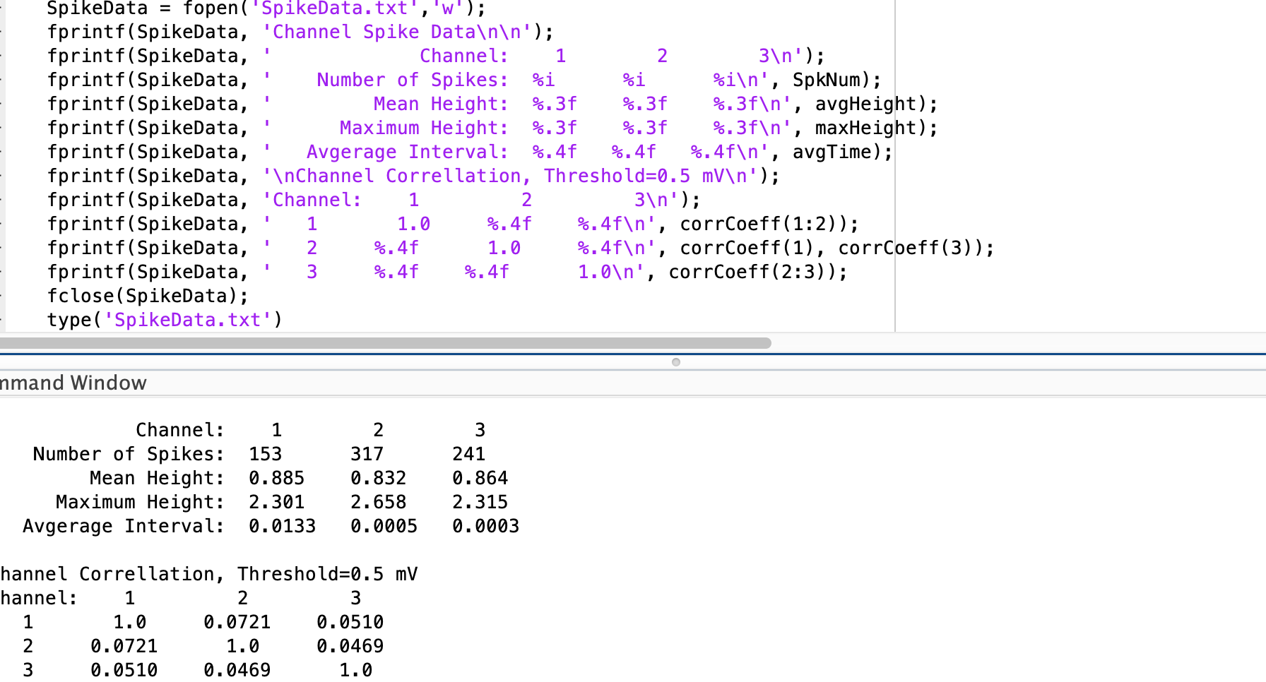 fprint matlab