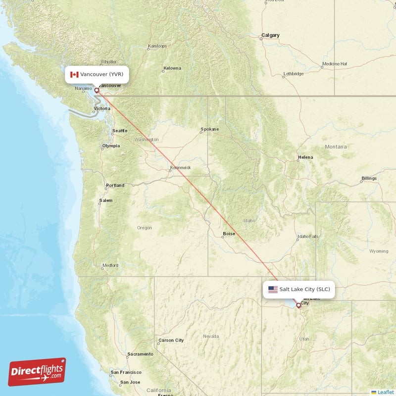 flights from slc to vancouver