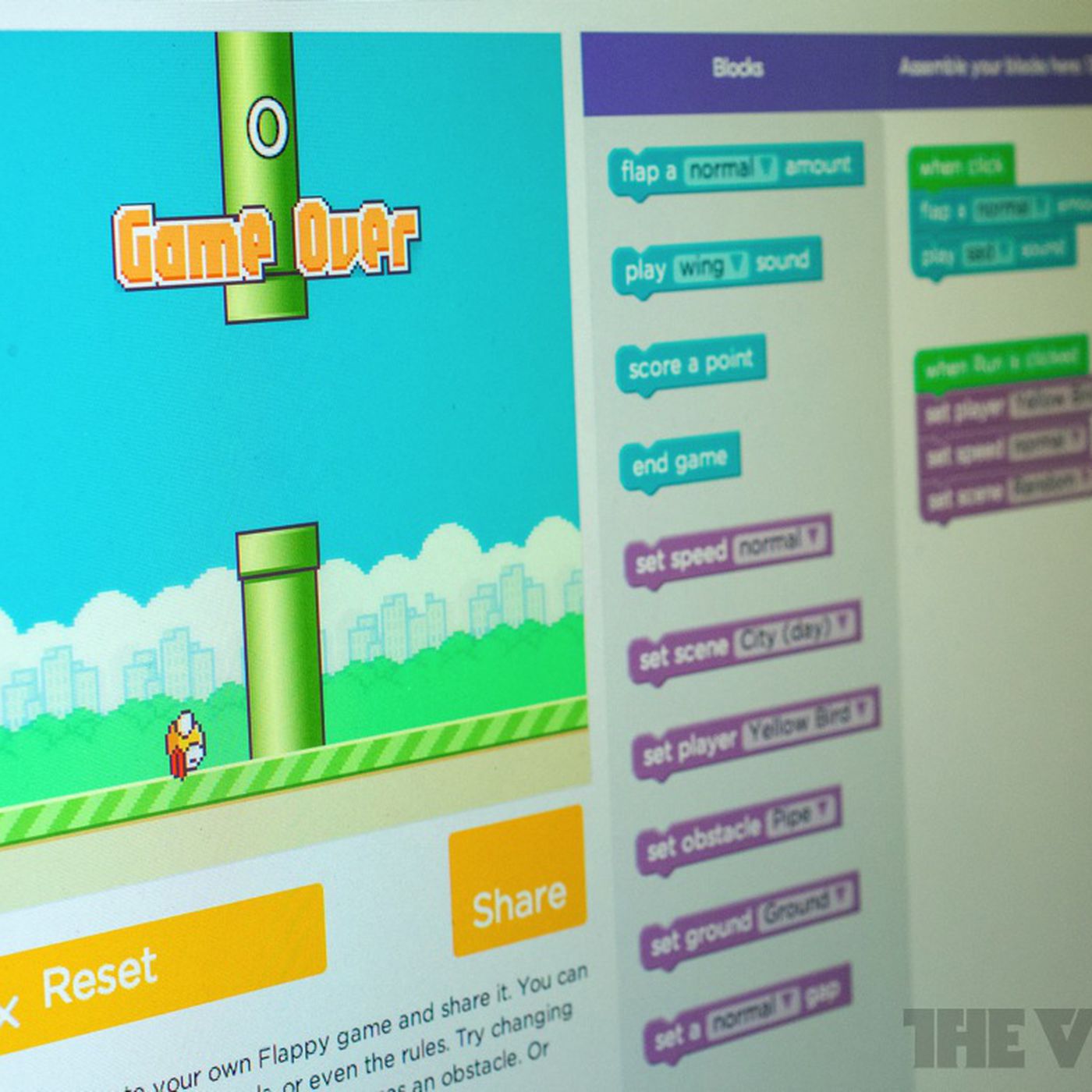 flappy bird on code org