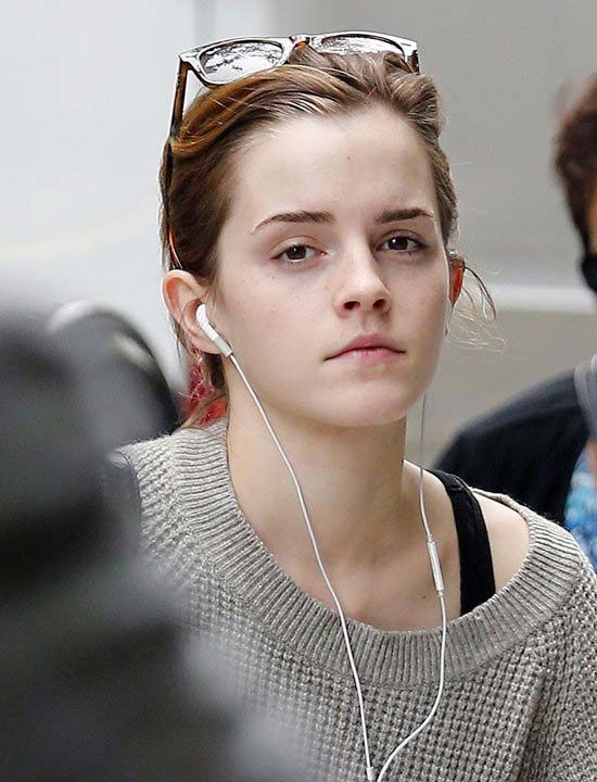 emma watson no makeup