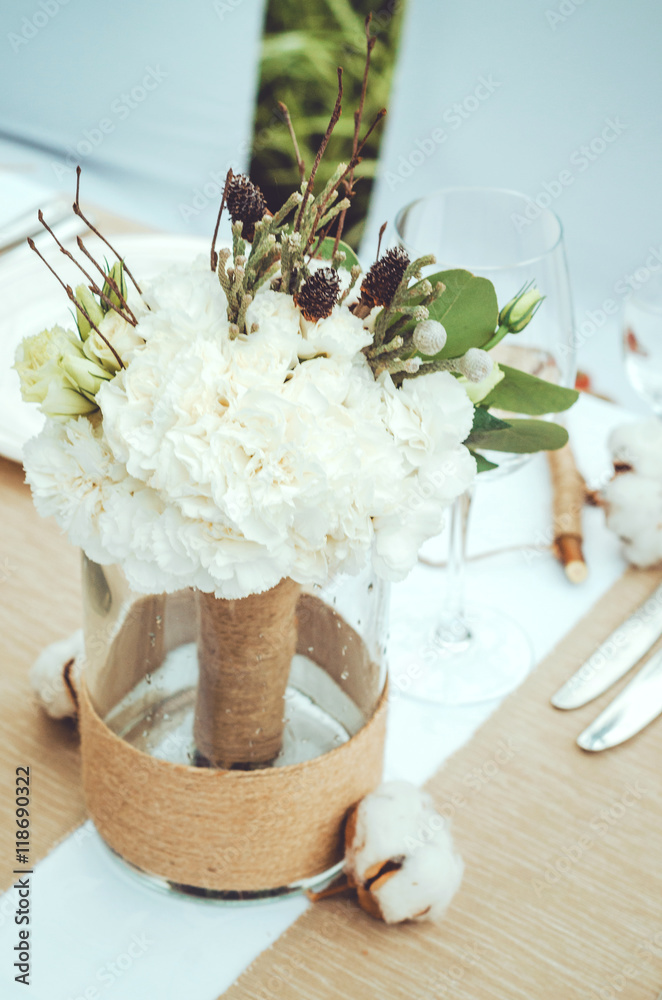 cotton flower wedding decorations