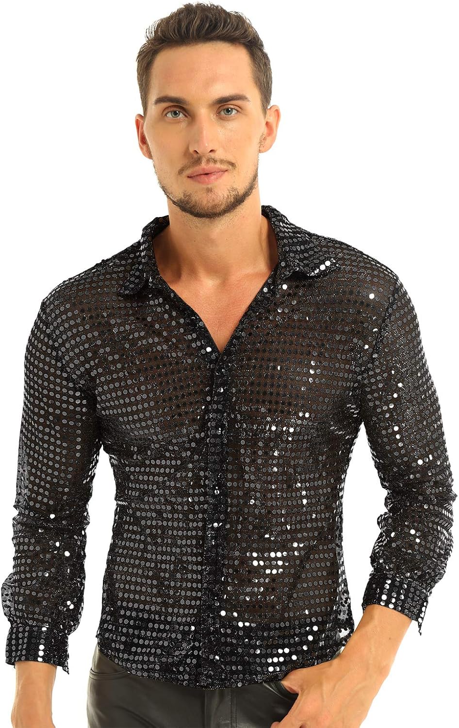 sequin shirt men