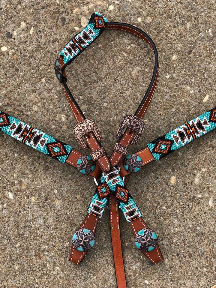 teal horse tack