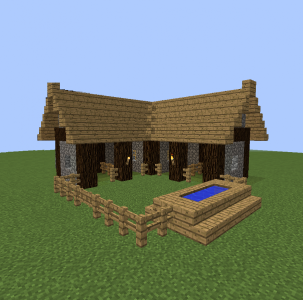 minecraft small horse stable