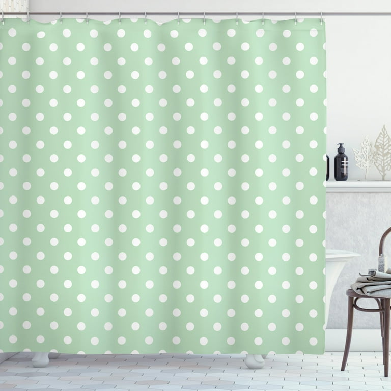 shower curtain mint green