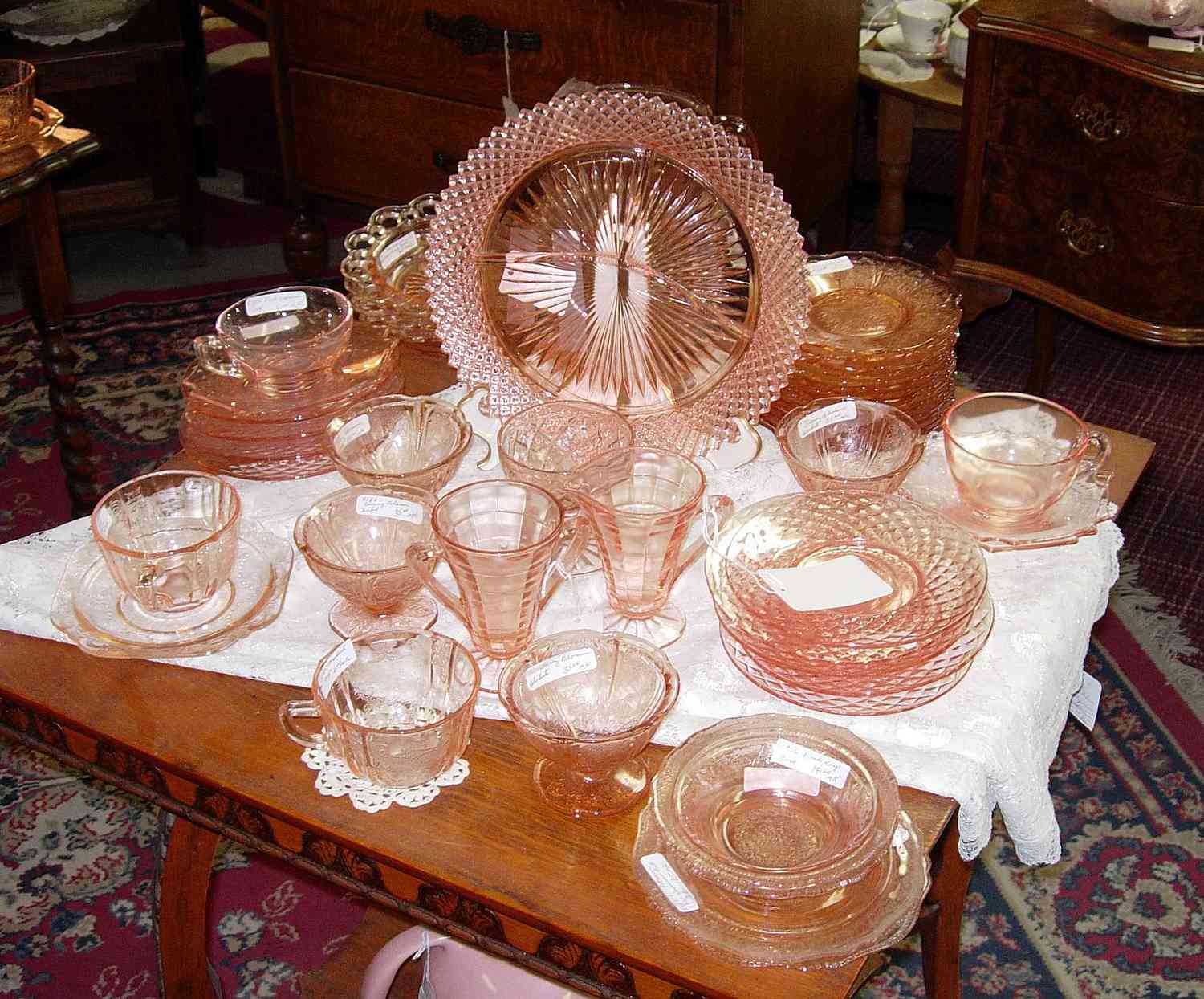 pink depression era glass