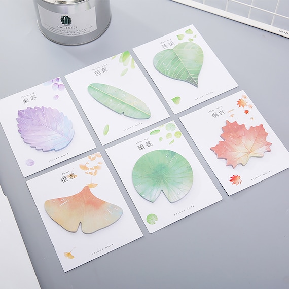 leaf sticky notes