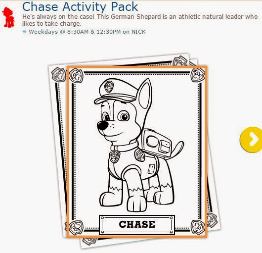 paw patrol chase para colorear