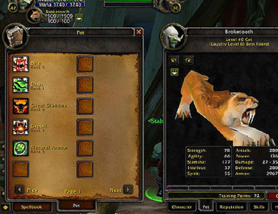 hunter pet guide classic