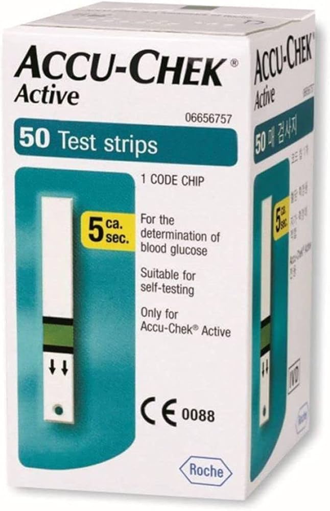 accu chek active strips 50 lowest price