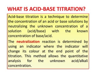 acid base titration slideshare