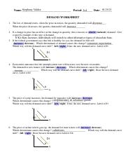 demand worksheet answer key pdf