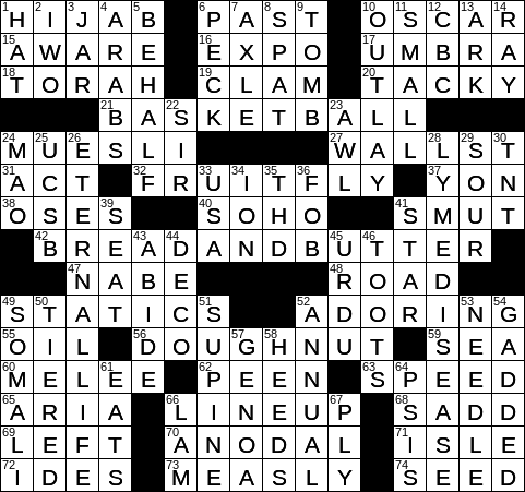 adoring crossword clue