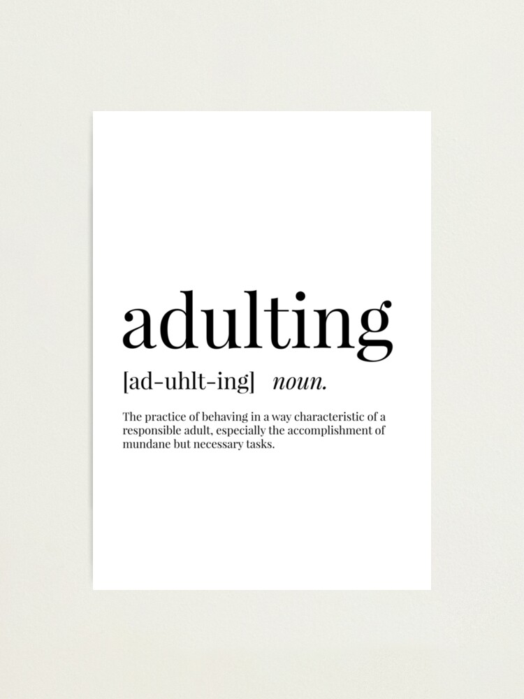 adulting significado