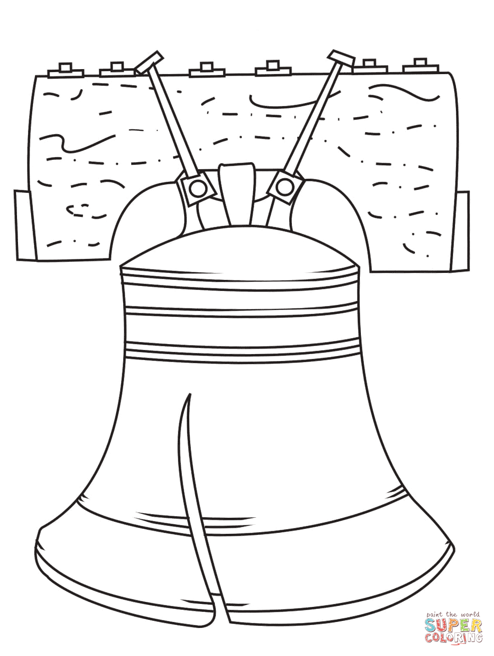 liberty bell coloring page