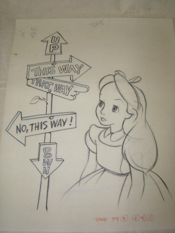 alice in wonderland drawings easy