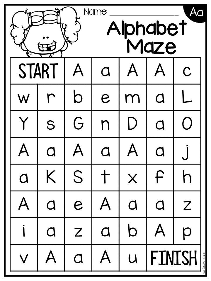 alphabet maze printable