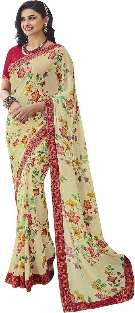 amazon printed saree