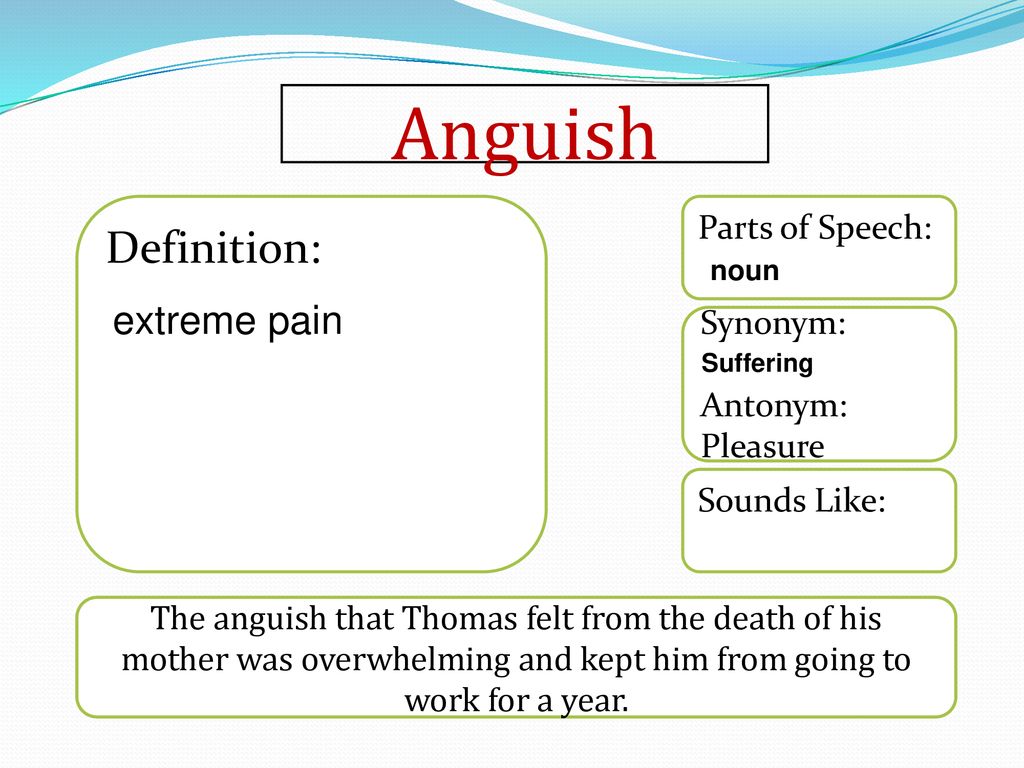 anguish antonym