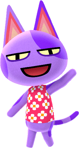 animal crossing purple cat